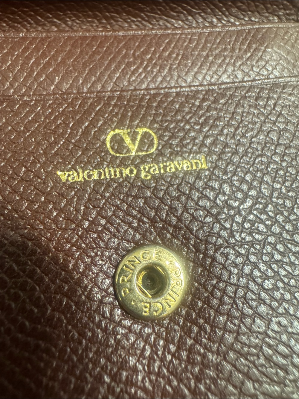 Valentino Garavani Brown Leather wallet with Gold plated Corners - Picture 4 of 4